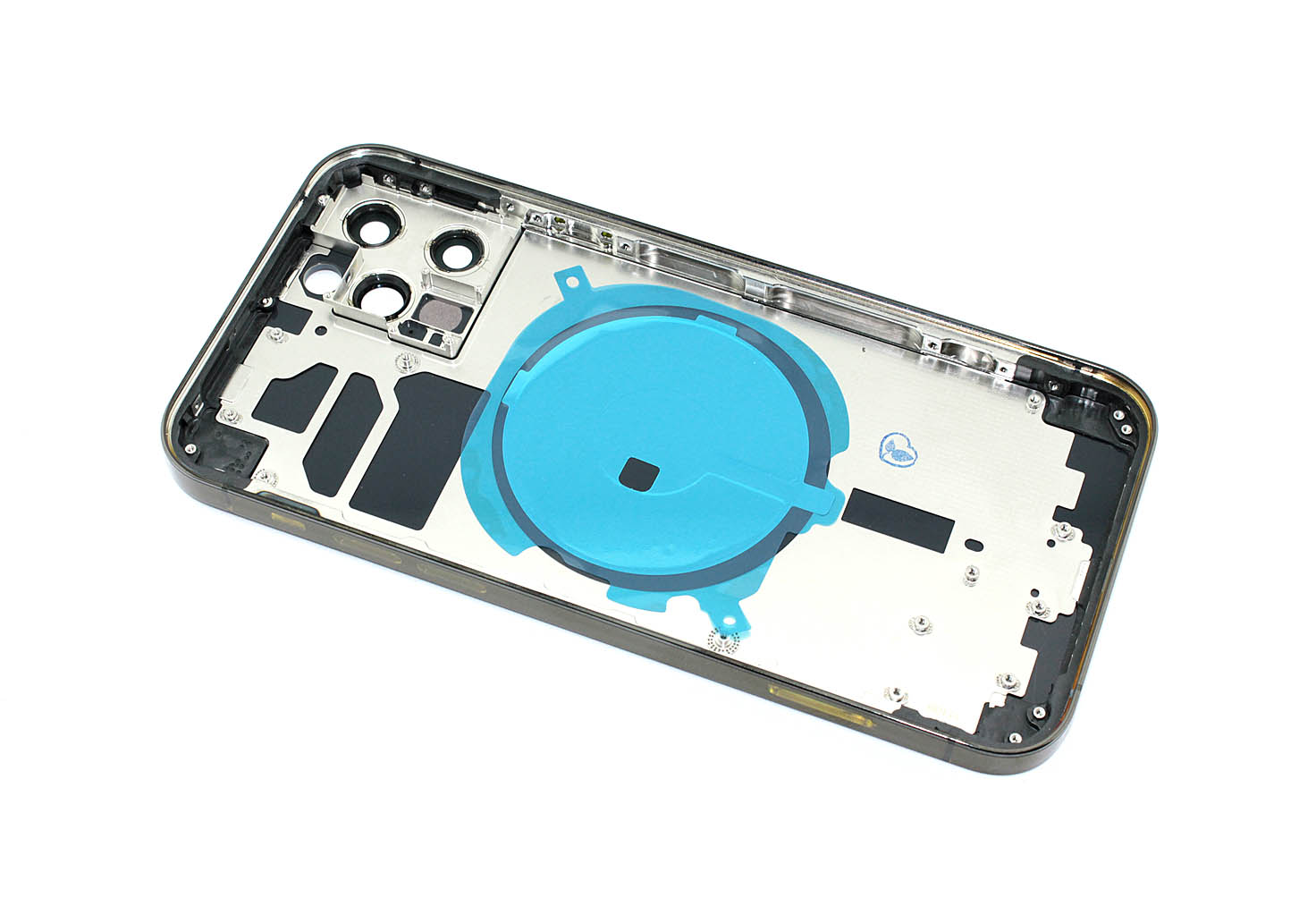 Задняя крышка (корпус) в сборе с рамкой для Apple iPhone 12 Pro, черный