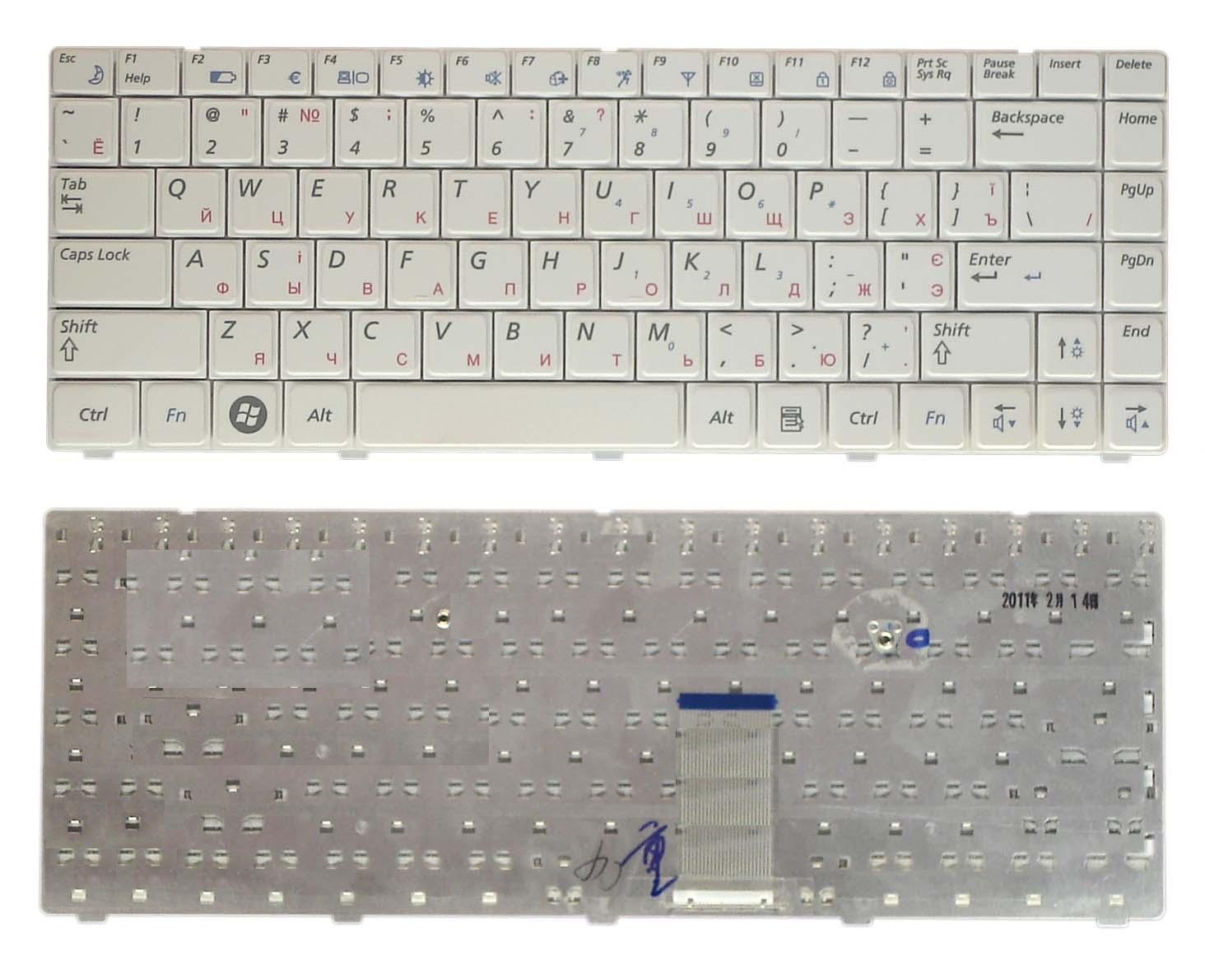 Клавиатура для ноутбука Samsung R420 R418 R423 R425 R428 R429 R469 RV410 RV408 белая