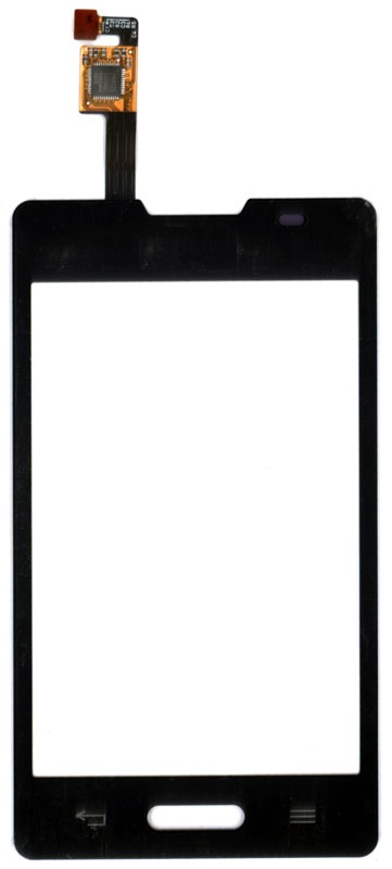 Сенсорное стекло (тачскрин) для LG Optimus L4 II (E440) черное