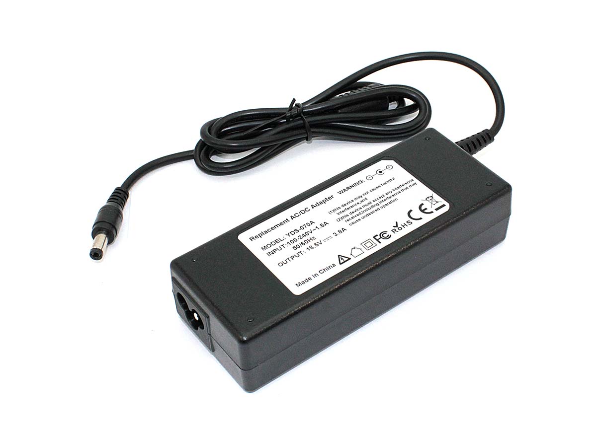 Блок питания (сетевой адаптер) для ноутбуков HP 18.5V 3.8A 5.5x2.5mm 70W OEM