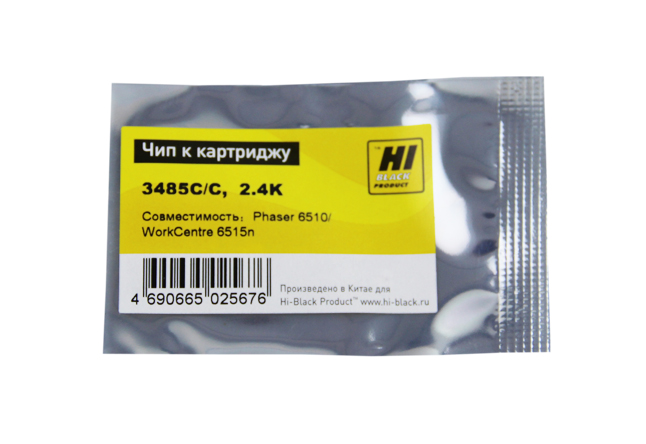 Чип Hi-Black к картриджу Xerox Phaser 6510/WC 6515 (106R03485), C, 2,4K