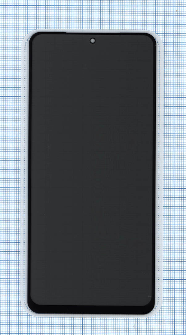 Защитное стекло Privacy "Анти-шпион" для Xiaomi Redmi Note 10/ Note 10S черное