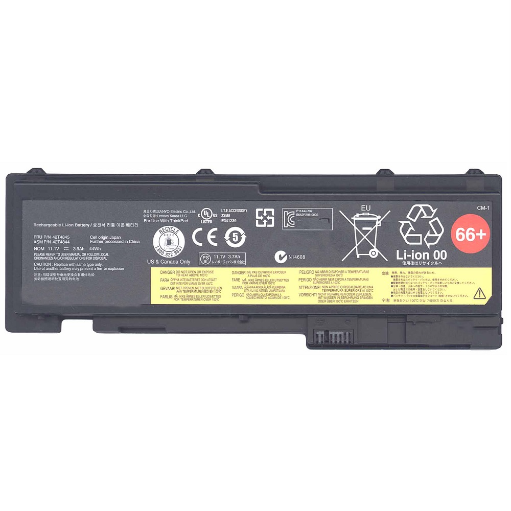 Аккумуляторная батарея для ноутбука Lenovo ThinkPad T420s (42T4847) 44Wh черная