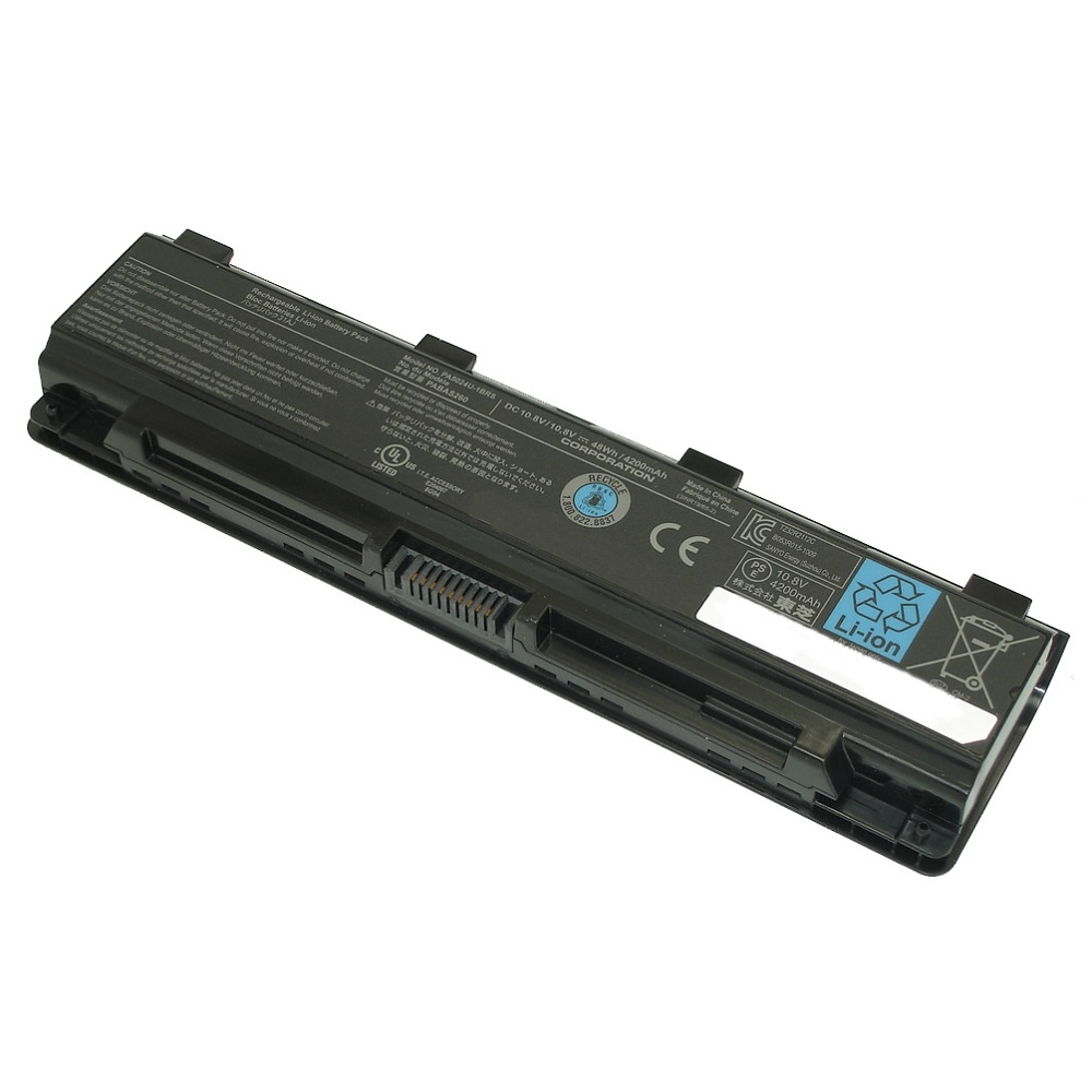 Аккумуляторная батарея для ноутбука Toshiba Satellite C800 (PA5024U-1BRS) 4200mAh черная