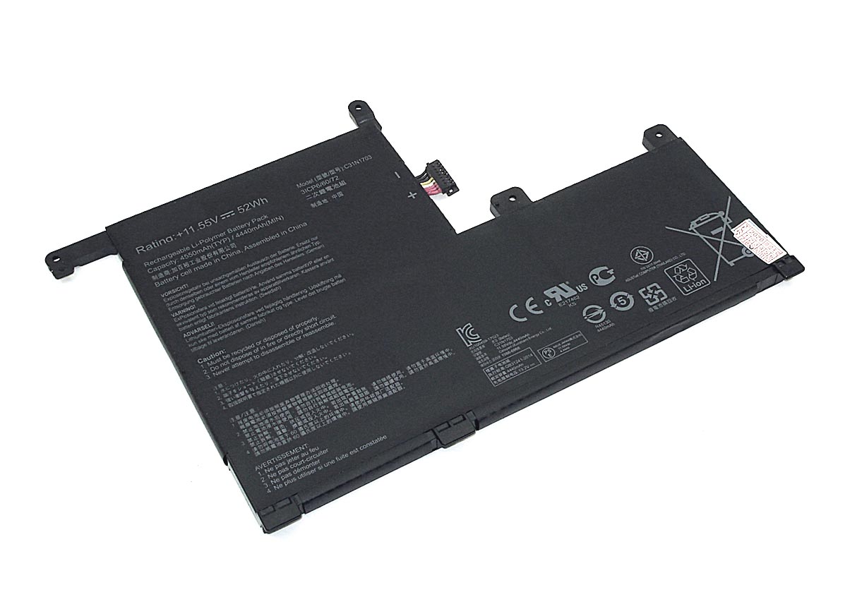 Аккумуляторная батарея для ноутбукa Asus UX561UA Zenbook Flip 3 (C31N1703) 11.55V/13.2V 4440mAh