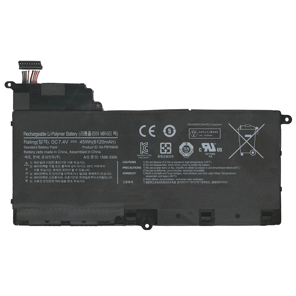 Аккумуляторная батарея для ноутбука Samsung 530U4B NP530U4B (AA-PBYN8AB) 7.4V 6120mAh