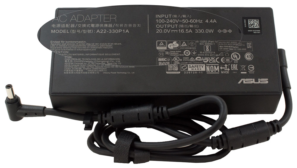 Блок питания (сетевой адаптер) для ноутбуков Asus 20V 16.5A 330W 6.0x3.7mm pin