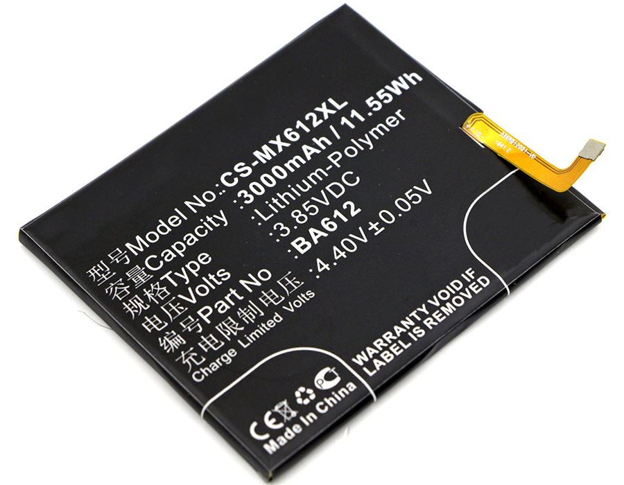 Аккумулятор CS-MX612XL BA612 для MeiZu M5s, M612M 3.85V / 3000mAh / 11.55Wh