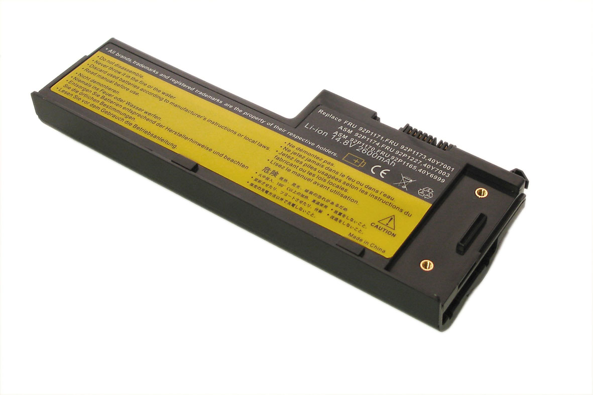 Аккумуляторная батарея для ноутбука Lenovo ThinkPad X60s, X61s (42T5247) 2600mAh OEM черная