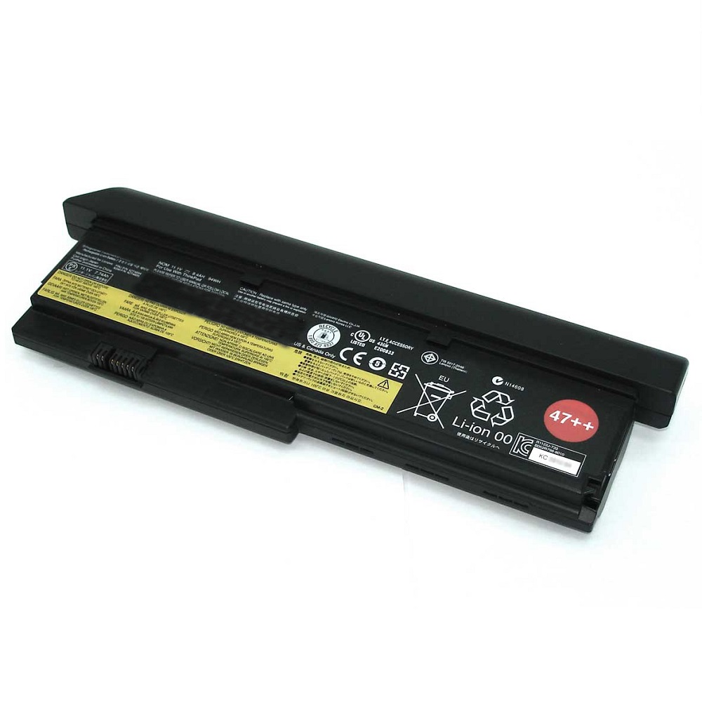 Аккумуляторная батарея для ноутбука Lenovo ThinkPad X200 (42T4834 47++) 11.1V 94Wh черная