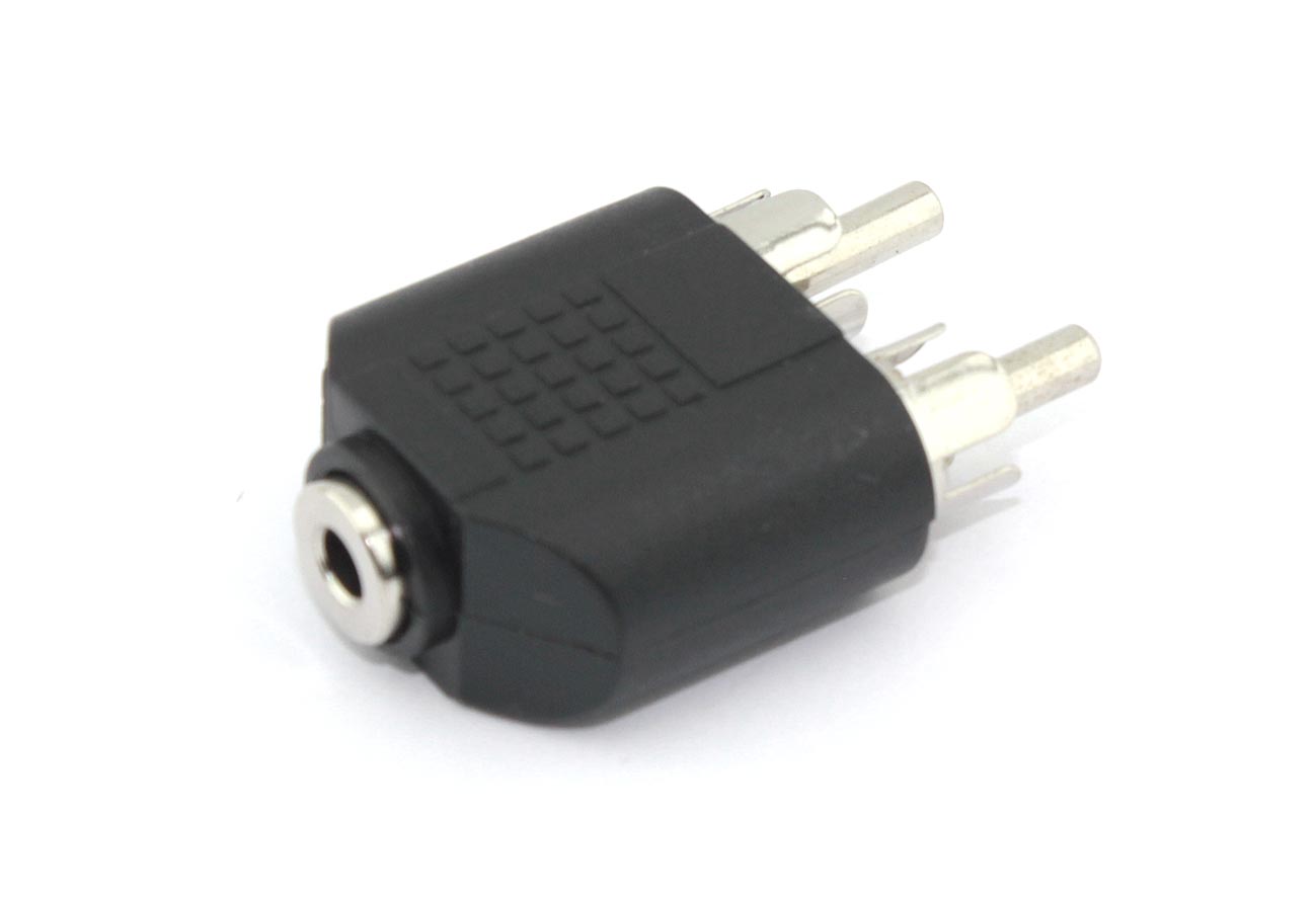Переходник с RCA (тюльпан) 2 канала папа на miniJack