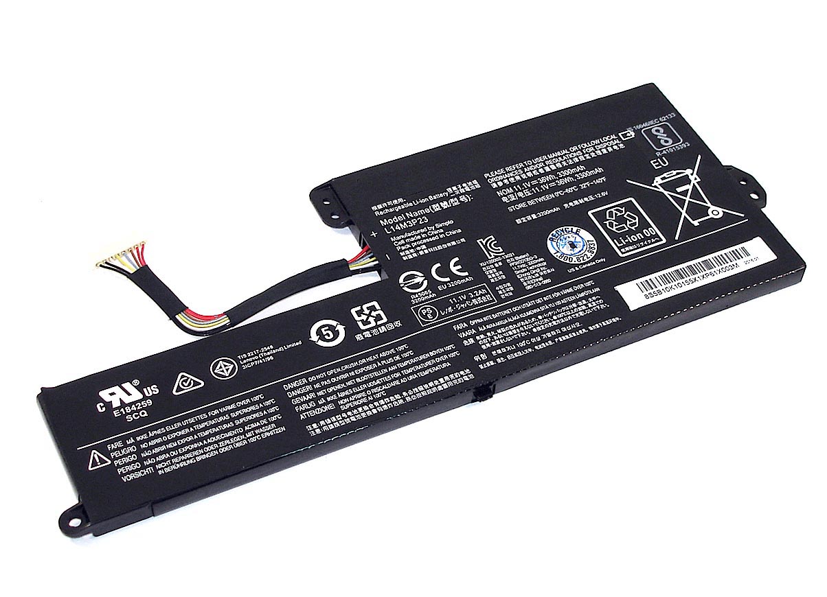 Аккумуляторная батарея для ноутбука Lenovo Chromebook N21 (L14M3P23) 11.1V 3300mAh