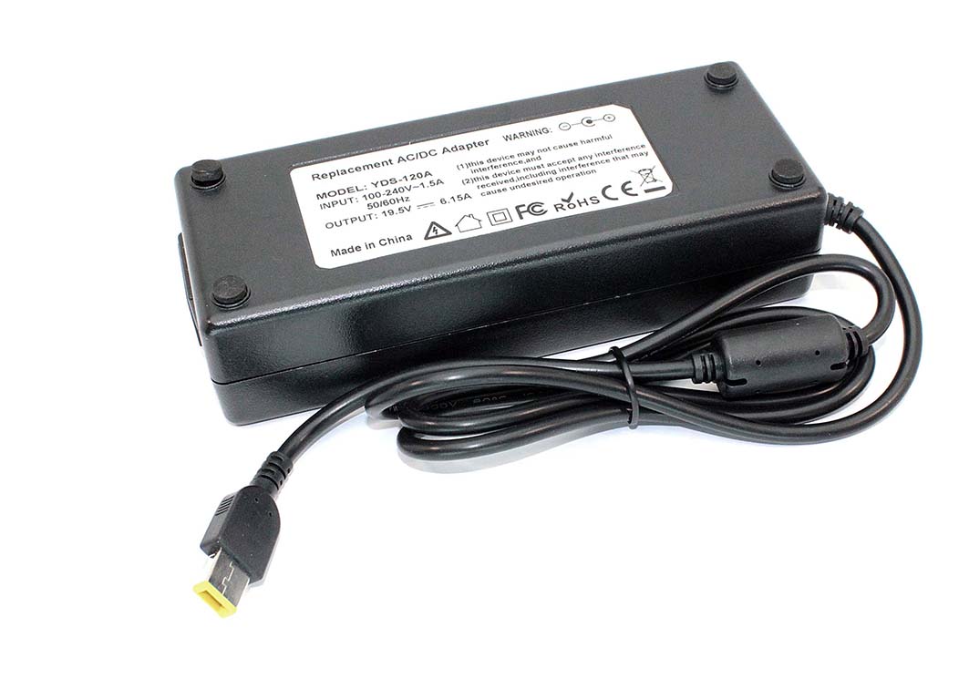 Блок питания (сетевой адаптер) для ноутбуков Lenovo 19.5V 6.15A Rectangle (прямоугольный) OEM