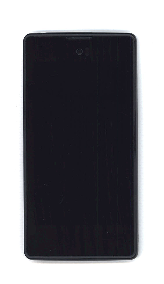 Дисплей для Yota YotaPhone 1 C9660 черный с рамкой