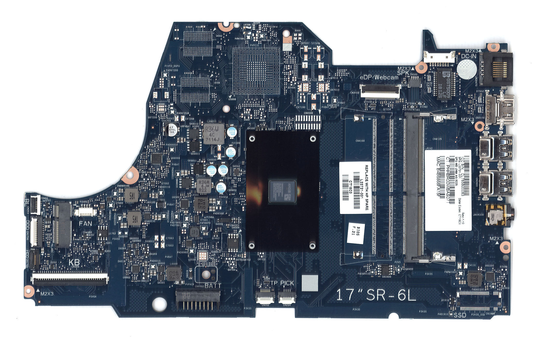 Материнская плата HP 17-CA A6-9225 UMA