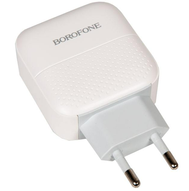 Блок питания (сетевой адаптер) BOROFONE BA46A Premium, USB, Type-C, PD, 18W, 5V, 3.0A, белый