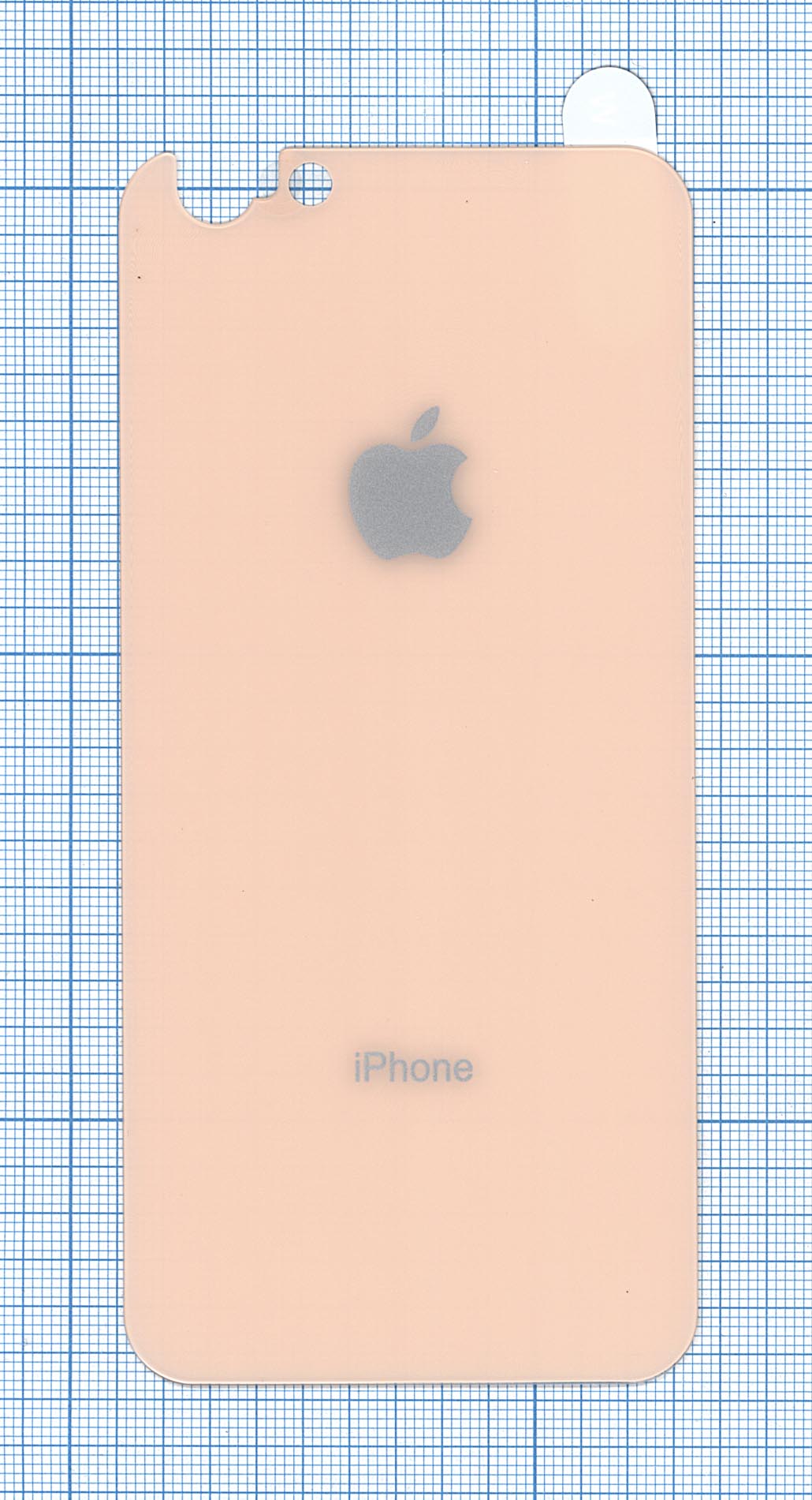 Защитное заднее стекло для iPhone 6/6S Plus золотое