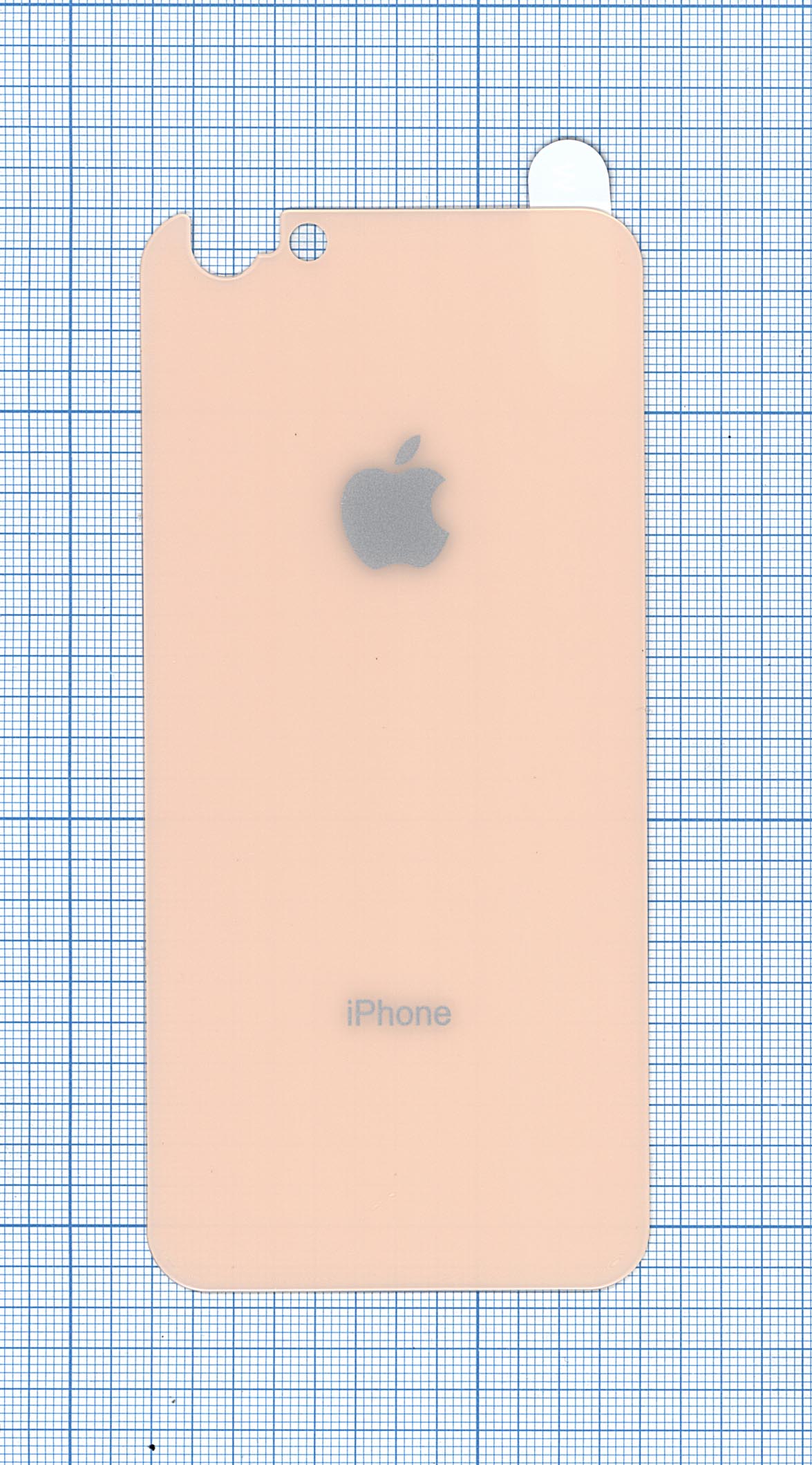 Защитное заднее стекло для iPhone 6/6S золотое