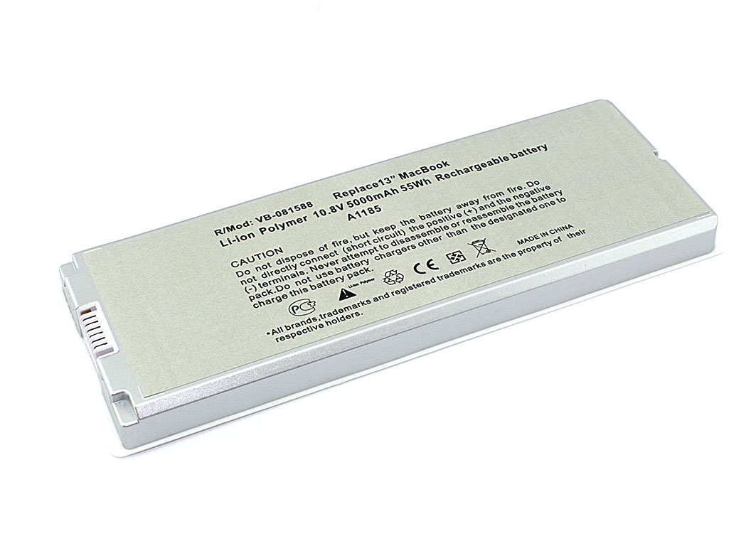 Аккумуляторная батарея для ноутбука Apple MacBook A1185 55Wh белая OEM