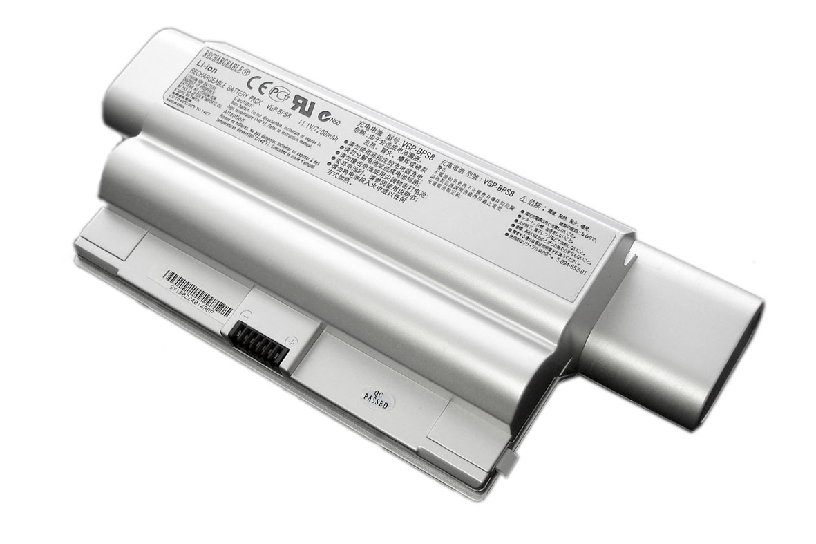 Аккумуляторная батарея для ноутбука Sony Vaio VGN-FZ (VGP-BPS8) 7200mAh OEM серебристая