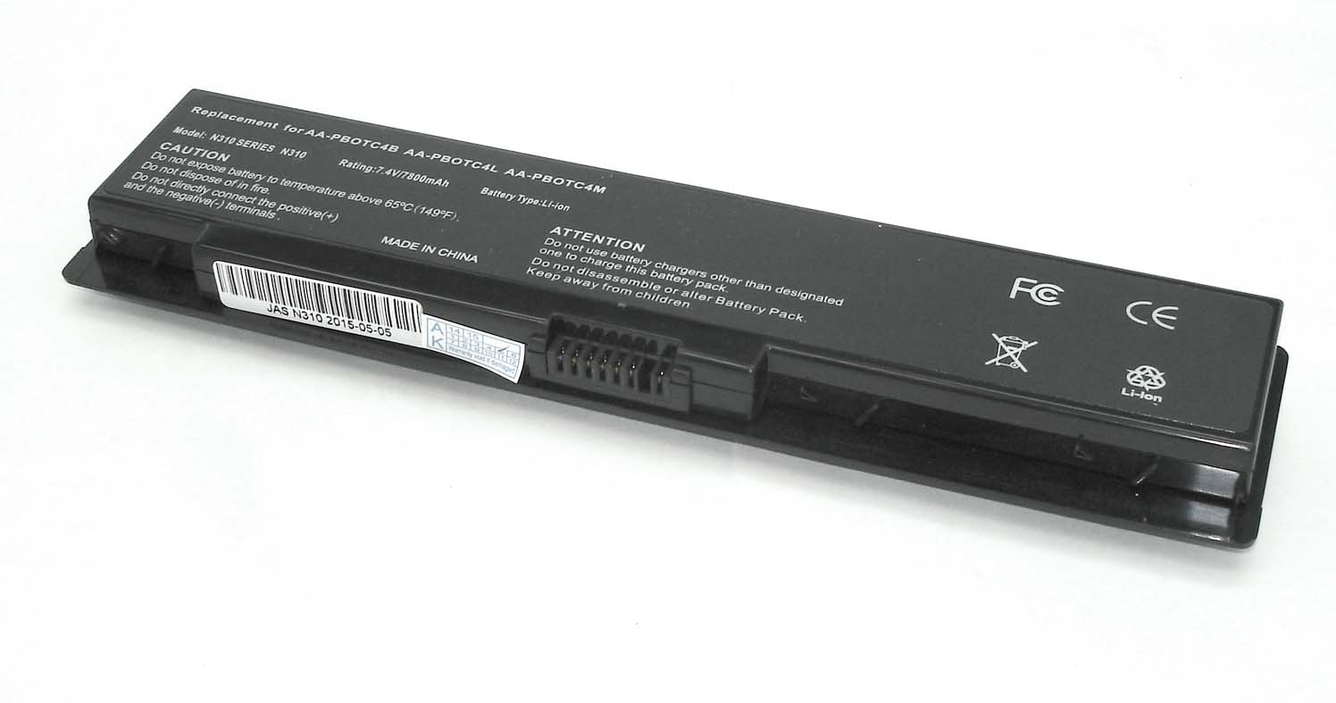 Аккумуляторная батарея для ноутбука Samsung N310 N315 NC310 X118 (AA-PB0TC4B) 6600mAh OEM черная