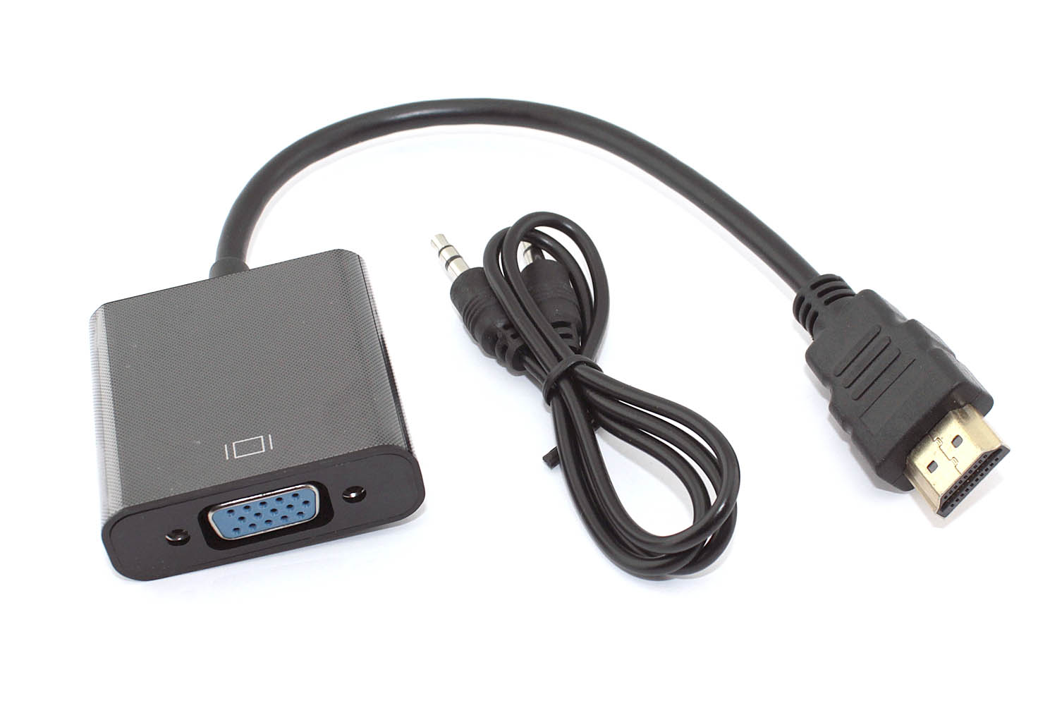 Переходник с кабелем HDMI на VGA плюс аудио