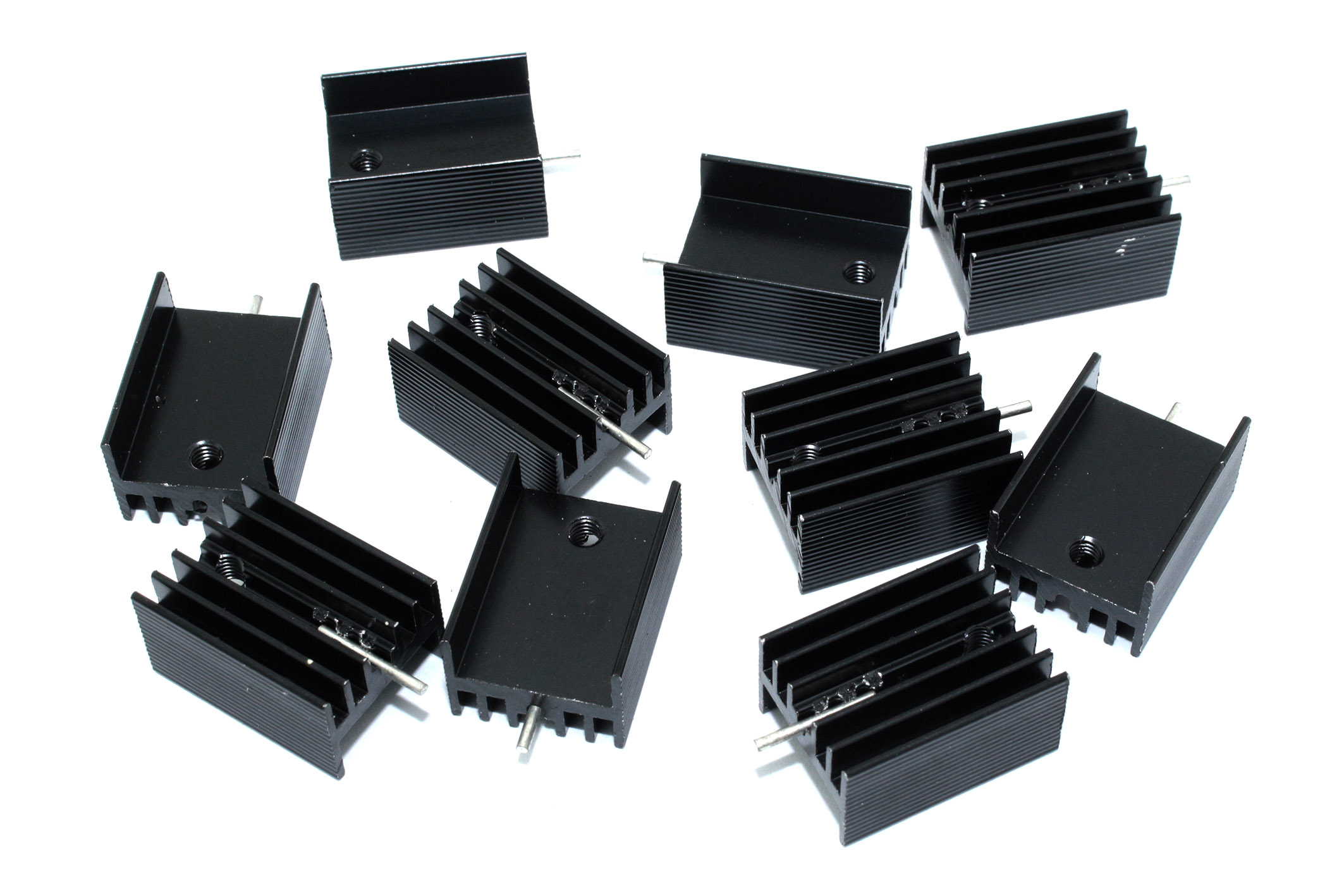 Аллюминиевый радиатор TO-220 Mosfet, 20x15x10 мм, 1Pin 10 шт