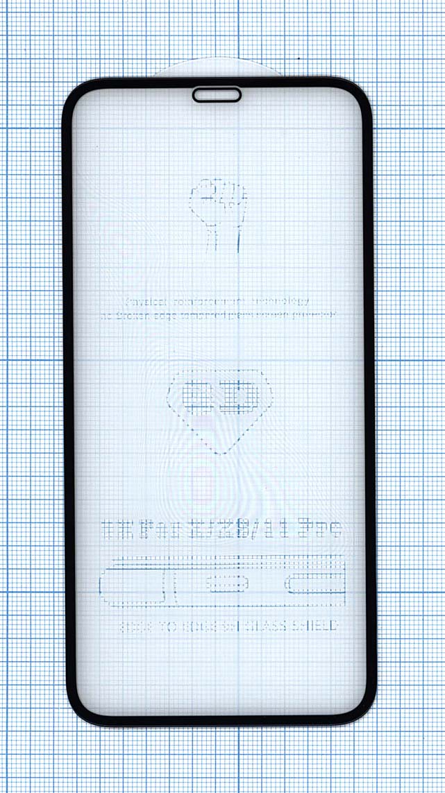 Защитное стекло 6D для Apple iPhone 11 Pro черное