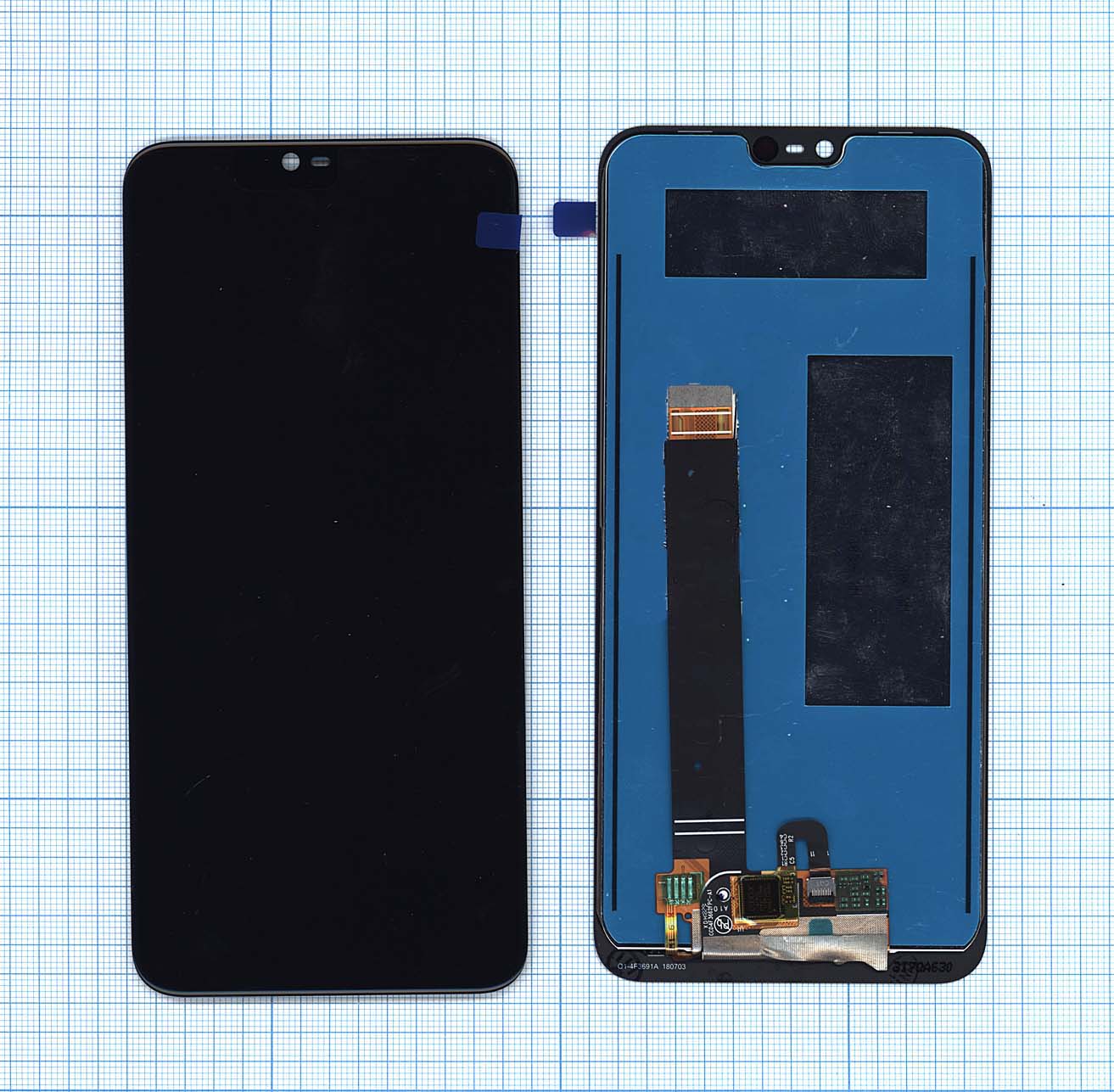 Дисплей для Nokia 7.1 черный