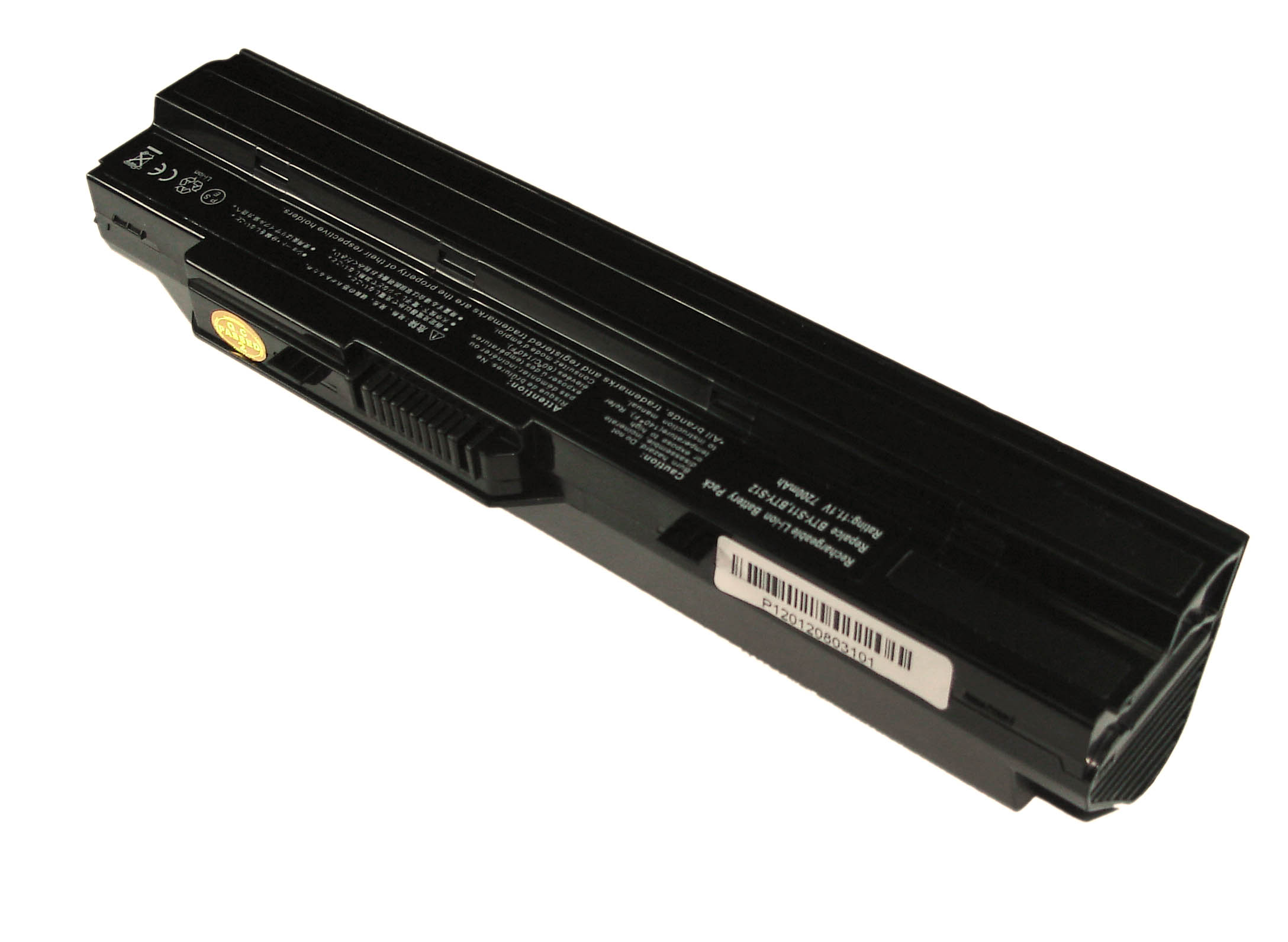 Аккумуляторная батарея для ноутбука MSI Wind U100, RoverBook Neo U135 (BTY-S11) 7800mAh OEM черная