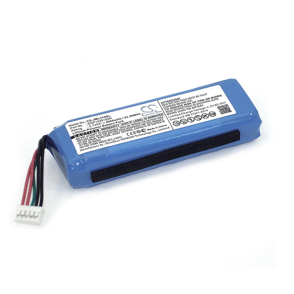 Аккумуляторная батарея CameronSino CS-JML310SL для JBL Charge 2 3.7V 6000mAh 22.20Wh
