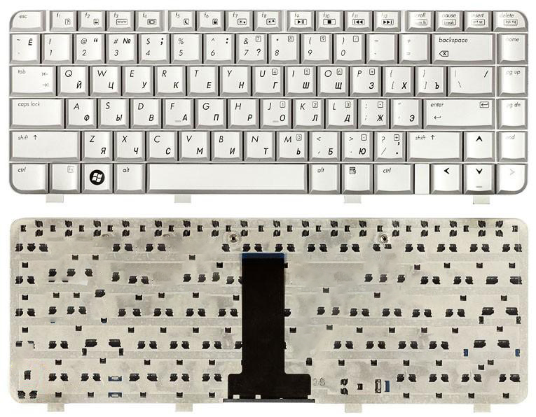 Клавиатура для ноутбука HP Pavilion DV2000, HP Compaq Presario V3000 серебристая